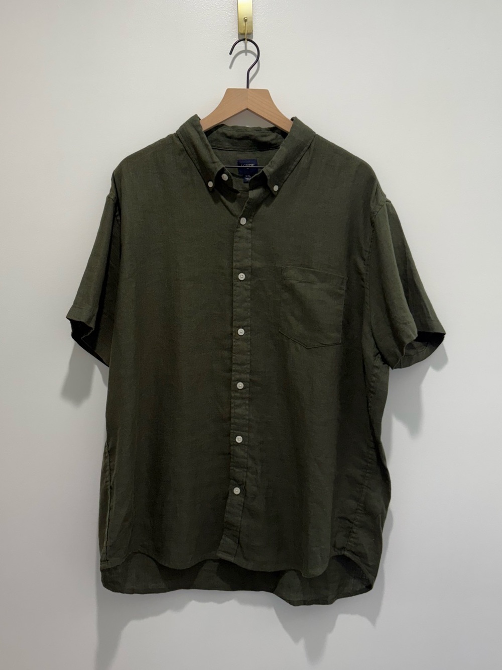 J.Crew Factory Linen Blend Button Front Shirt